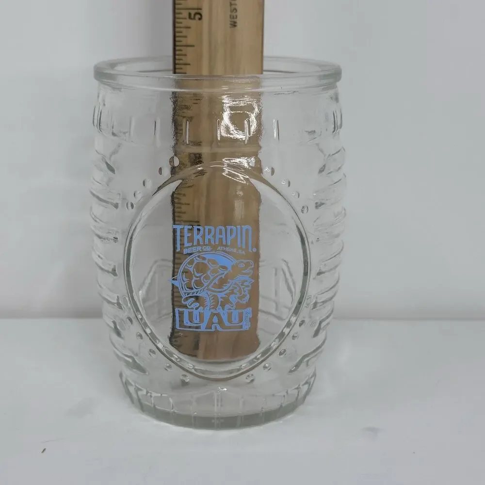 Terrapin Beer Co Athens Georgia Luau Krunkles Tiki Mug Glass Libbey 92142 Pair